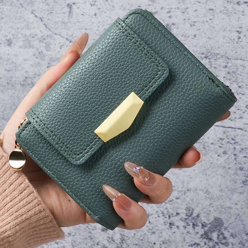 lychee short card all in one wallet, women's high-end feel C260304