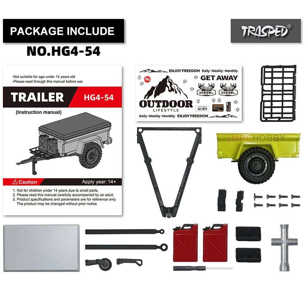 HG4-54 Semi Trailer Kit For HG4-53 Licensed SUZUKI JIMNY 1/16 Scale RC Car Crawler Z260303