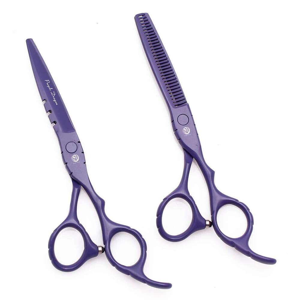 Professional Hairdressing 5.5" 6" Stainless Black Hair Cutting Scissors Barber Shop Thinning Shears Z1010 H260303