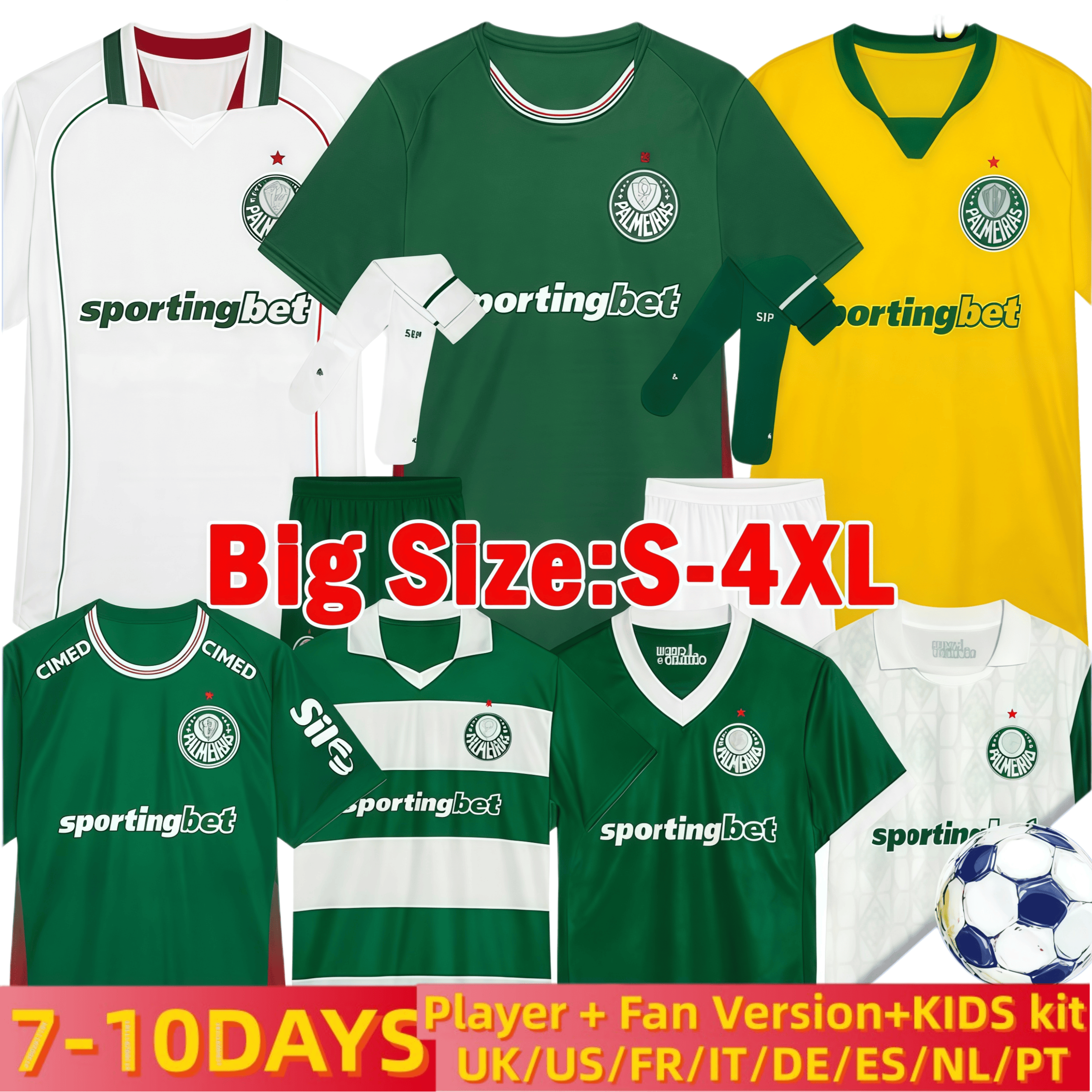 XXXL 4XL 26 27 Palmeiras LUIGHI Soccer Jerseys 2026 2027 Cup ALLAN LOPEZ Football Shirts VITOR R. SOSA RIQUELME RODRIGUES Player Version Men Uniforms Kids suite