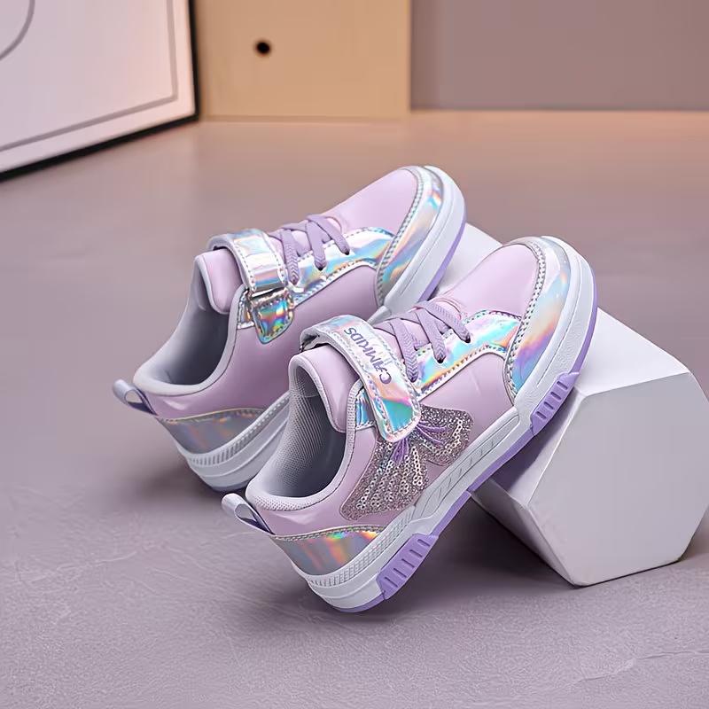 Free shipping Children's fashionable sports shoes, girls' sports shoes, fashionable leather-faced spring-autumn style children's casual