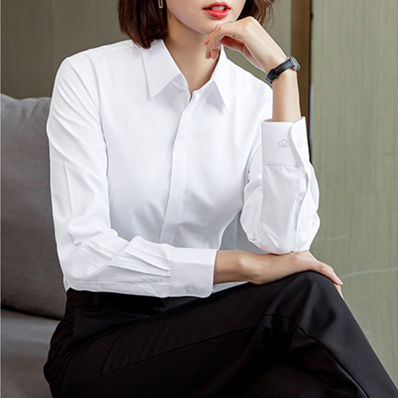 Women's White Shirt New Business Professional Formal Wear Short-sleeve Slim-fit Designer Designer Shirt Hoodie Shirt For Polo Shirt Real Estate Women's Workwear