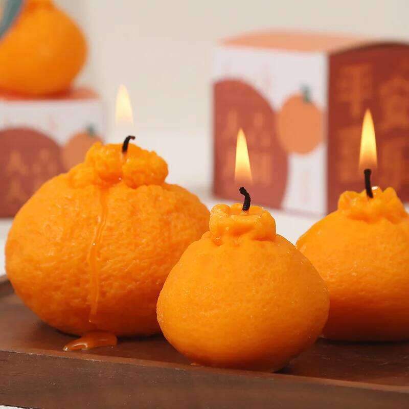 New Simulated Fruit Aromatherapy Orange Candle Box Wedding Party Decoration Ornament Birthday Christmas Gift W260304