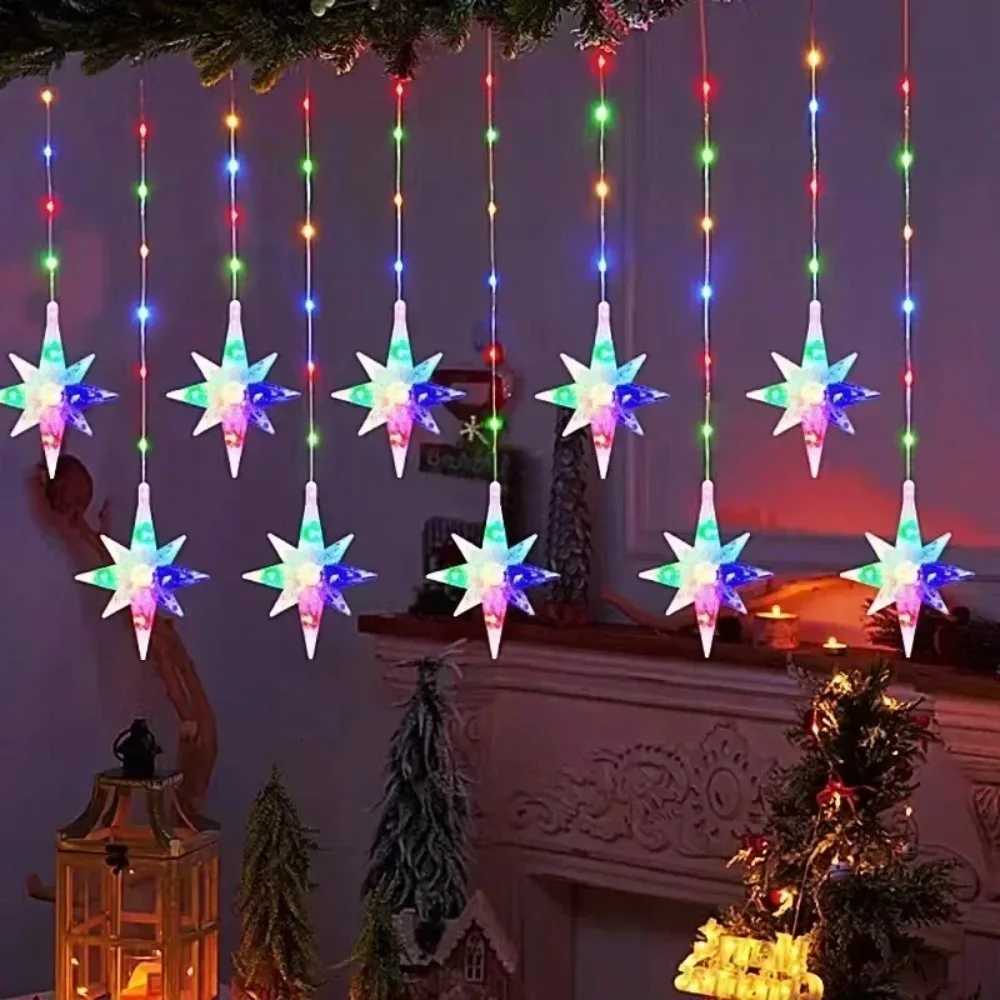 Moon/Star/Love Heart Christmas Lights LED String Lights Fairy Curtain Light for Holiday Wedding Party Room Decoration Strip Lamp H260304