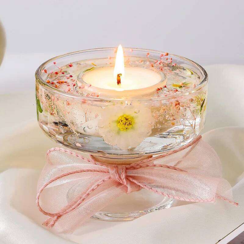 Dried Flower Jelly Aroma Candle Hotel Bedroom Romantic Atmosphere Holiday Party Fragrance Gift Home Decoration W260304