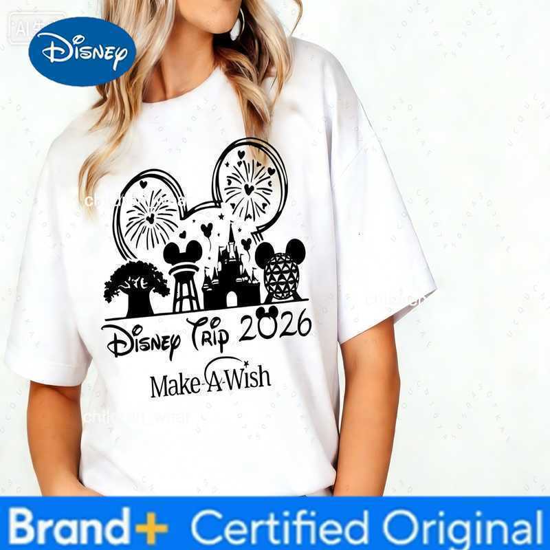 Disney ful Gift A Trip 2026 Kids T Shirt Full Of Joy Shirt Magic Kingdom T-Shirts Mickey Mouse Parent-Child Tee H260304