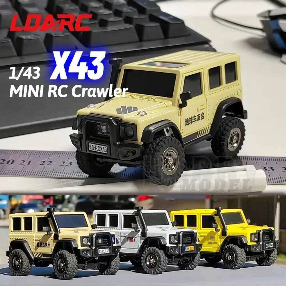 LDARC X43 RTR/BNR 1/43 Crawler Turbo RC Car 4WD Remote Control Mini Climbing Indoor Racing Vehicle Toy off Roader for Kids Adult Z260303