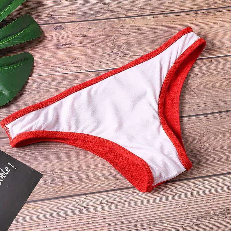 Solid Bikini Swimsuit Beach suit 2019 low waist sexy off shoulder women's padded bra swimsuit Y260303