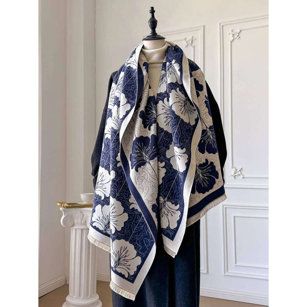 Luxury Winter Faux Cashmere Wraps for Women Warm Scarf Pashmina Shawl Blanket Travel Poncho Stoles XJ260304