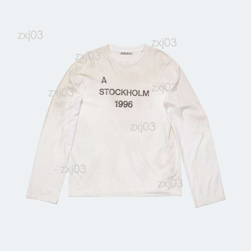 Acnelies Studios Long Sleeve Designer T Shirts Men Women Hoodie Letter Printed Tshirts Fashion Spring Summer Long Sleeve Tops Washed Styles Breathable T-Shirts 374
