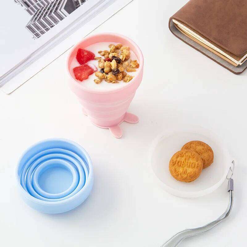 Outdoor Travel Mug Can Be Reused Foldable Durable Collapsible Teacup for Picnic Telescopic Cup Pocket Portable Silicone S260303