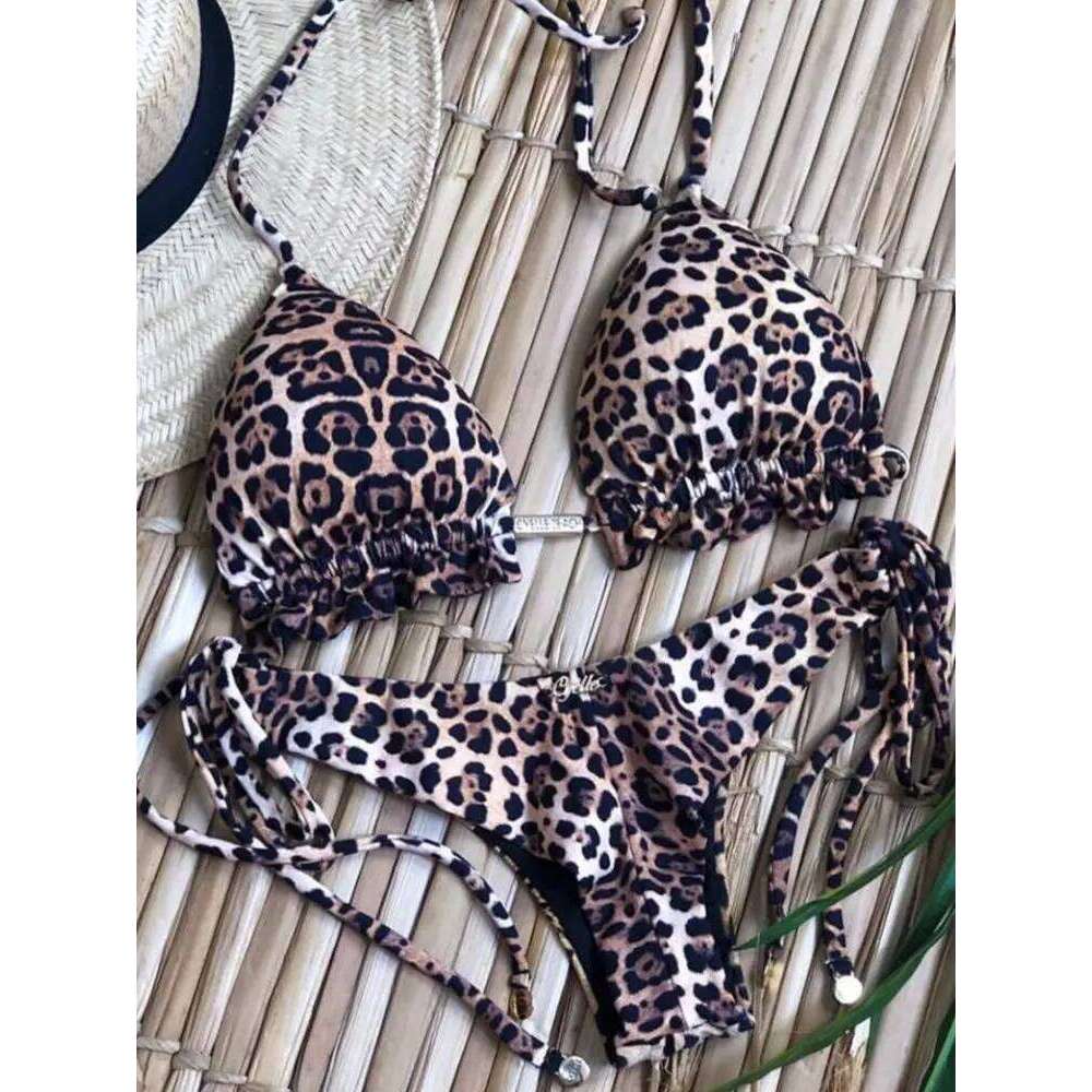 Sexy Bikinis 2020 Women Swimsuit Bandage Halter Beach Wear Bathing suits Push Up Swimwear Female Brazilian Bikini Set Y260303