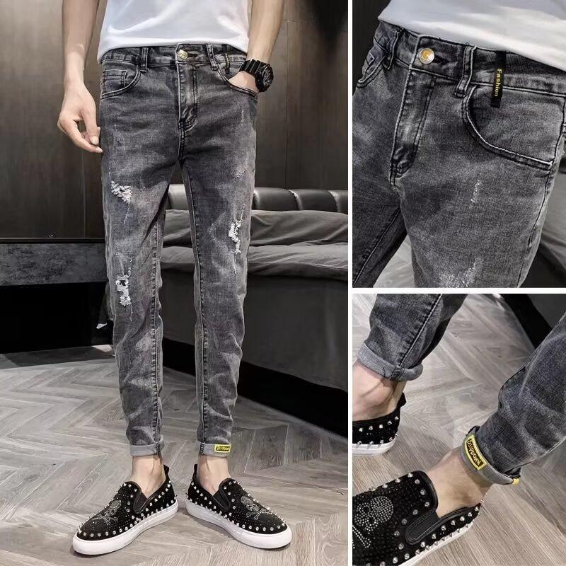 Men's Slim Fit Skinny Jeans 2026 Autumn/winter New Style Youth Versatile Simple Designer Pants High-end Pants