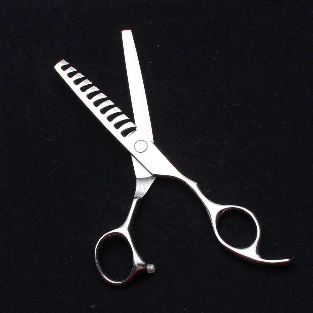 6" 17cm 440C Customized Logo Barber Shop Cutting Shears Thinning Hairdressing Supplies Professional Hair Scissors C2000 H260303
