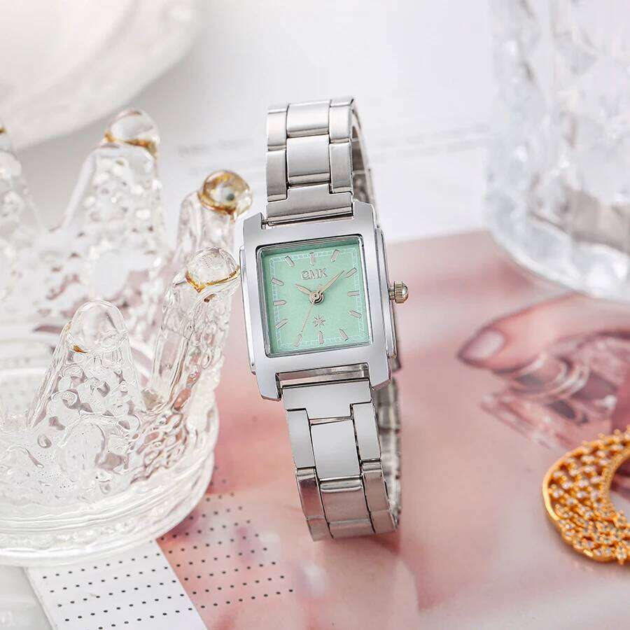 Fashion Light Luxury Quartz Watch Alloy Steel Band Square Dial, Suitable for Women's Daily Wear, Christmas Gift XJ260303