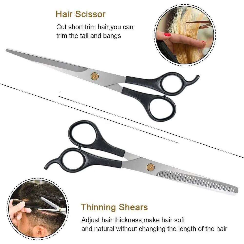 1/2/3pcs Professional Cutting Shears Stainless Steel Barber Scissors for Men Women Home & Salon Hair Trimming and Styling H260303