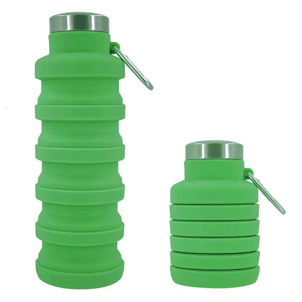 1Pcs Portable Food Grade Silicone Folding 500ml Creative Sports Outdoor Telescopic Decompression Water Cup S260303