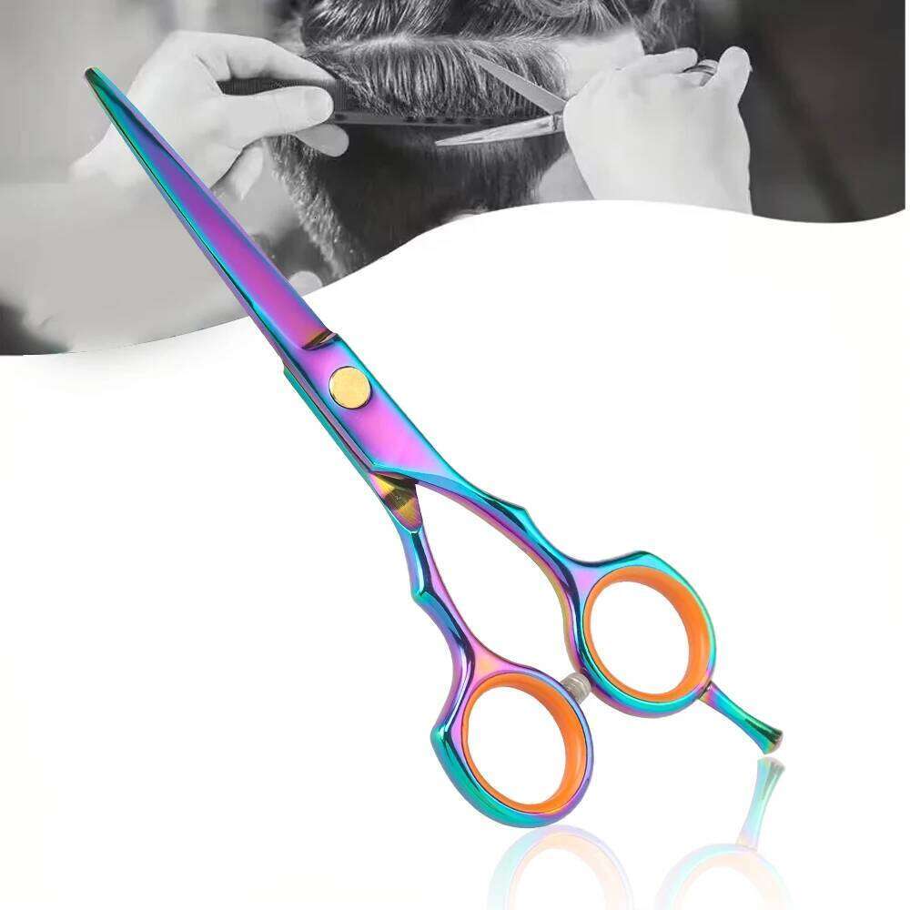 1pcs Colorful Haircut 6 Inch Hair Cutting Scissors, Sharp Blades Hairdressing Scissors For Barber Salon Home H260303