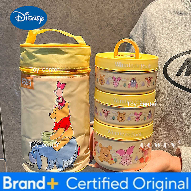 Disney Winnie The Pooh Mickey Cartoon Stainless Steel Food Grade Lunch Box High Aesthetic Value Home Use Bento Box H260304