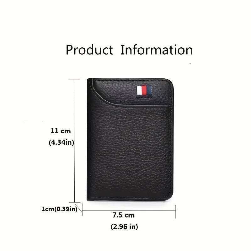 Men's Holder Fashion Soft PU Leather Anti-magnetic Bank Card Small Portable Wallet Men C260304
