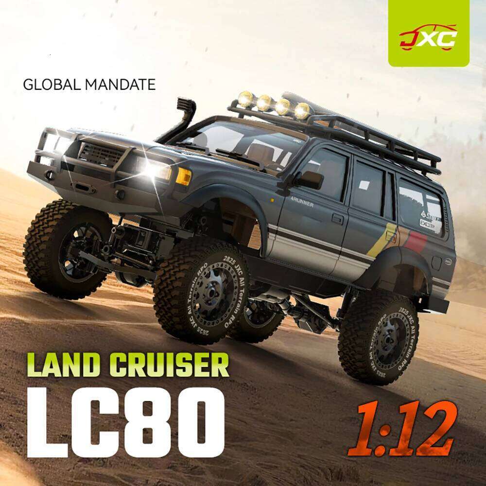 JXC 1/12 LC80 Simulation Land Cruiser 2.4GHz RTR RC Electric Remote Control Model Car Rock Crawler Adult Children's Toys Z260303