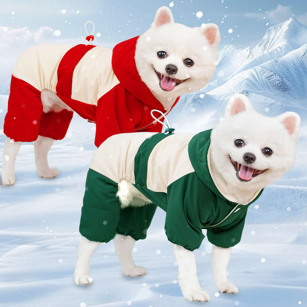 Famous brand Pet Hairless Autumn Winter Four Legged Cotton Dog Outdoor Ski Clothes Jacket Cat Supplies pupakaIK