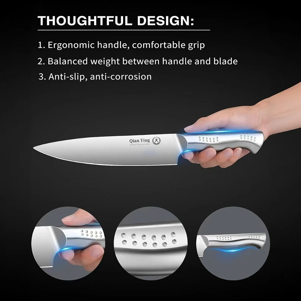 14-piece Stainless Steel Cutting Kitchen Knife Cutlery Set with Holder Chef Professional Cooking Tools Premium Knife Set Gift 260304