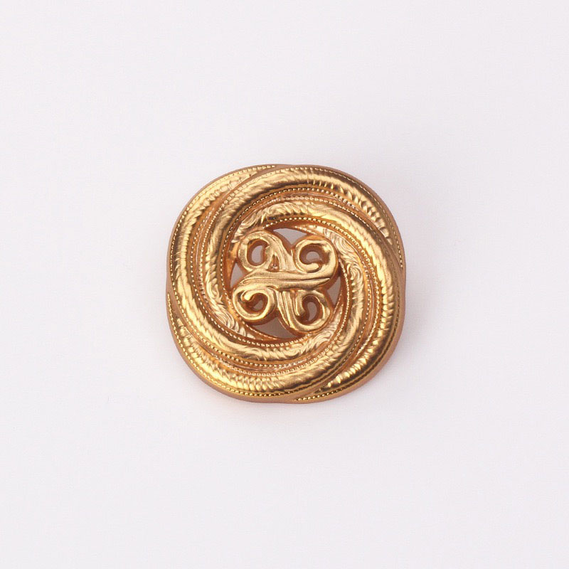 Stylish Threaded Button Set Durable Spiral-Metal Closure