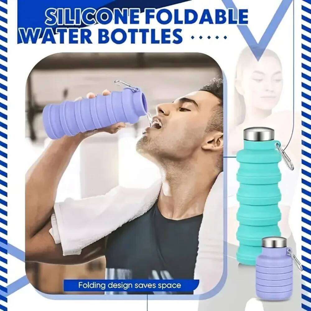 Cup Food - Grade Silicone Collapsible Water Bottle, 500ml Portable Foldable Mug Suitable for Outdoor Sports S260303 0d7