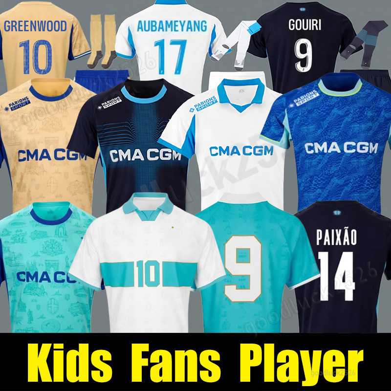 25 26 maillot de foot GREENWOOD 125th Anniversary Soccer jerseys OUNAHI harit 2026 Special Retro King OM Marseille man football shirt hommes enfants BALERDI RONGIER
