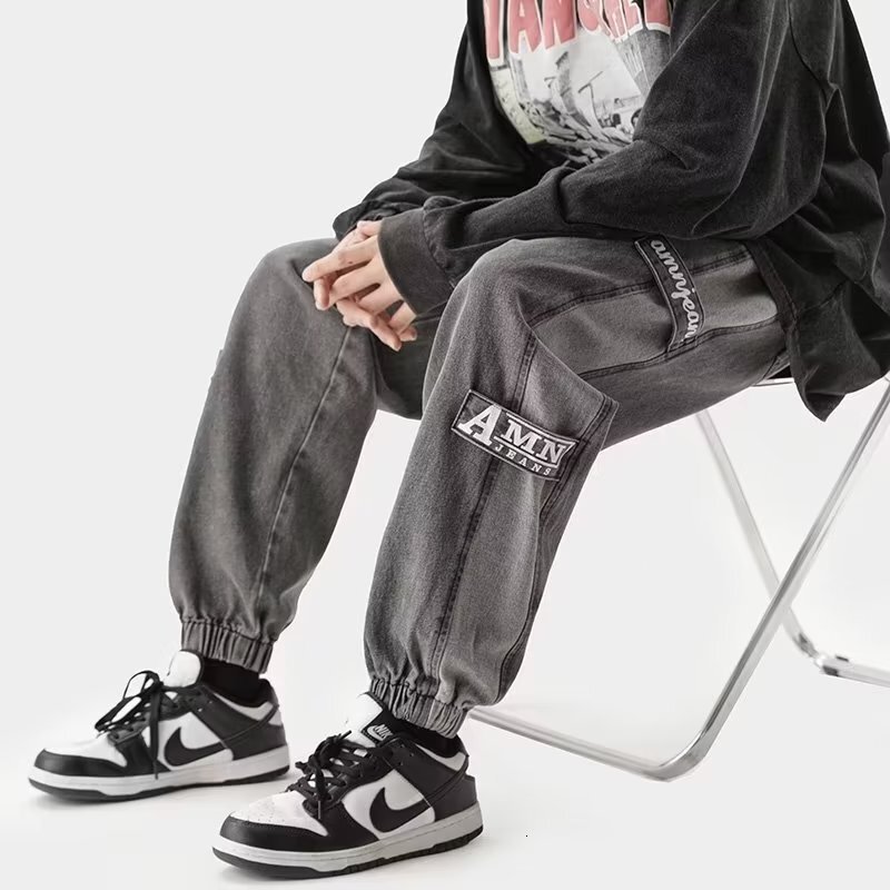 Men's Workwear Jeans New Autumn And Designer Pants Winter Style Loose Casual Long Pants Trendy Brand Jogger Pants