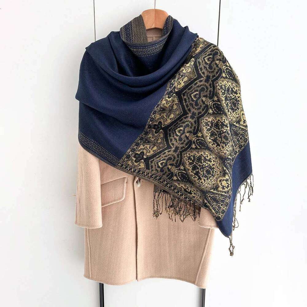 Luxury Scarf For Women Autumn Faux Cashmere Pashmina Wrap Warm Winter Shawl Design Print Female Foulard Stoles Brand XJ260304