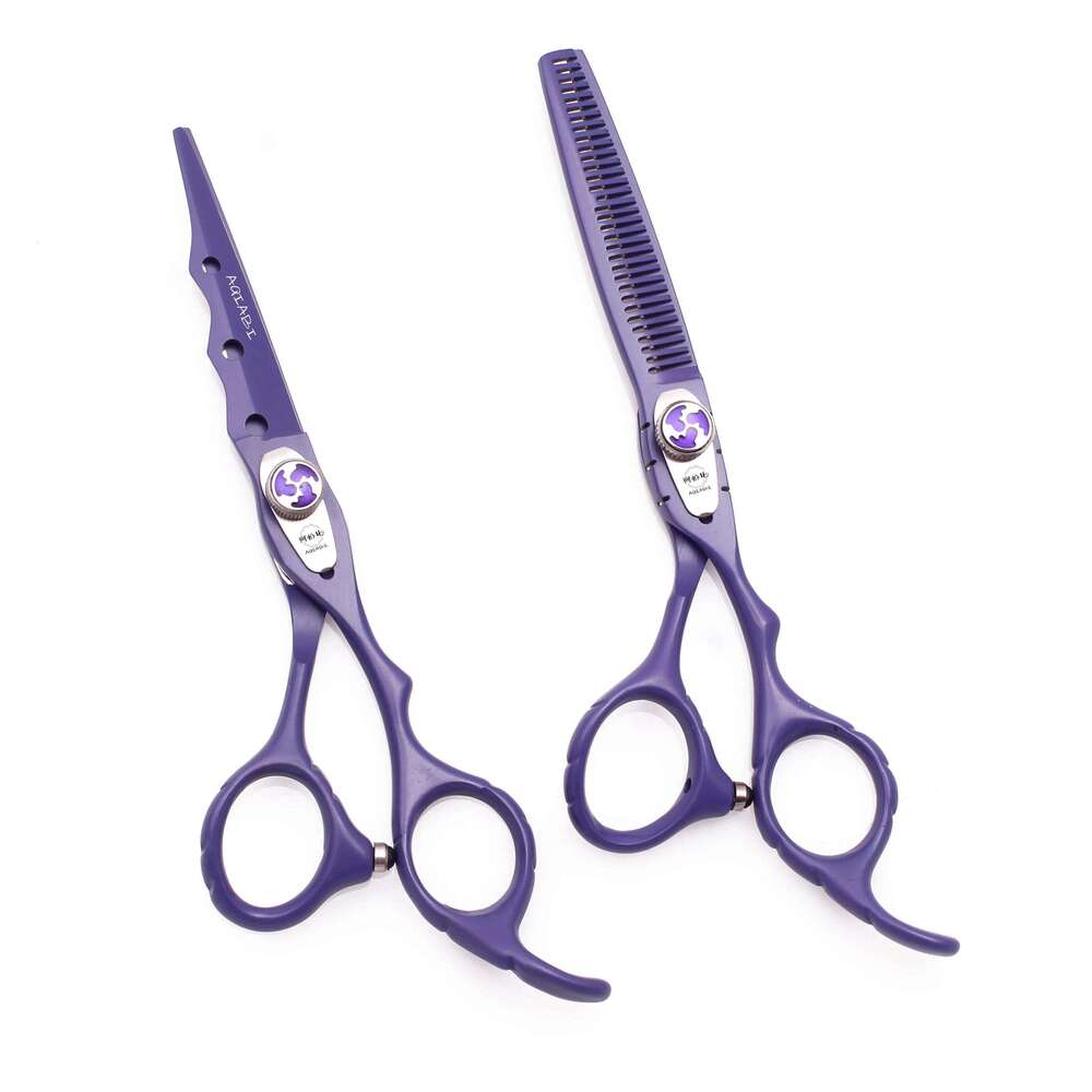 6'' Professional Hair Scissors Cutting Shears Thinning Hairdressing Razor Set Haircut Salon Barber Home 440C Dropshipping A1019 H260303