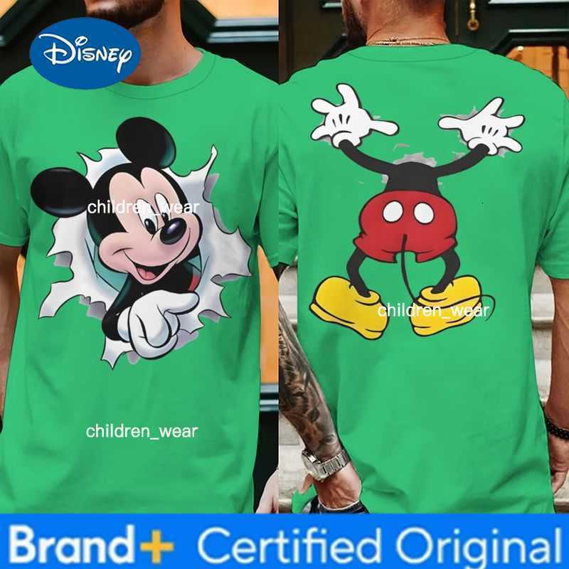 Disney Couple Mickey Mouse Minnie Mouse T-shirt Fashion Classic Character Graphic Daily Matching Clothing Casual Women Men Tshirts H260304