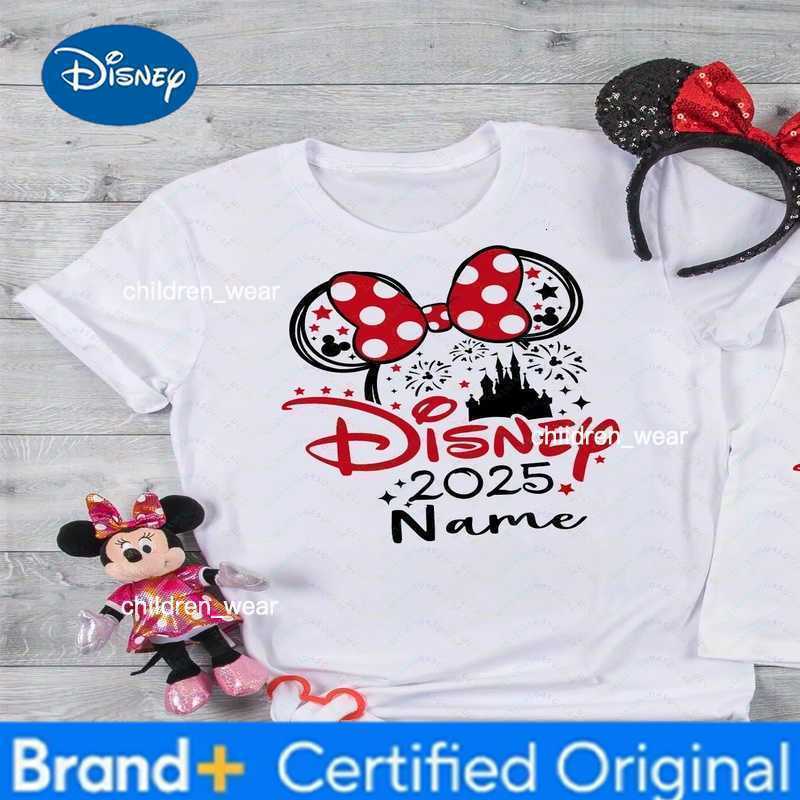 Disney Creative 2025 Pattern Printed Cotton T-shirt Summer Breathable Family T-shirt Clothing Harajuku Parents Children Clothing H260304