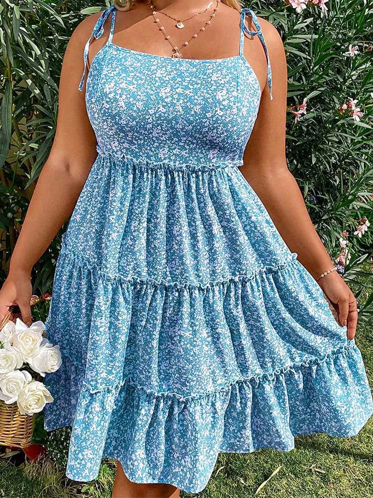 Plus Size Womens Sling Back Cutout Short Sleeve Dress with Scrolls Sleeveless Bohemian Mini Dresses M260304
