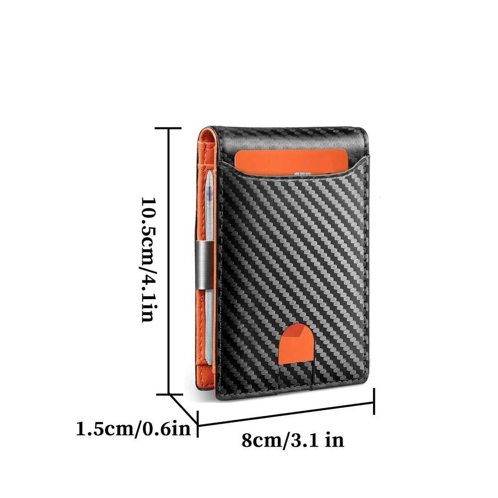 Microfiber Easy Carbon Fiber Men's Credit Card Holder Wallet C260304