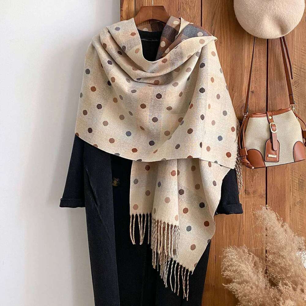 Elegance National Style Print Scarf Soft Warm Long Tassel Pashmina Shawl Autumn and Winter Outdoor Coldproof Windproof Blanket XJ260304