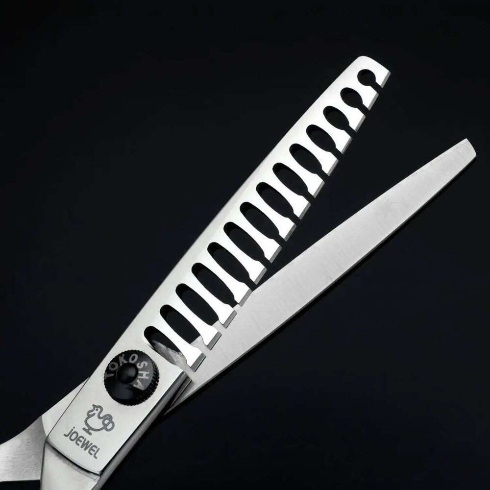 Joewel Professional Thinning Teeth Scissors, Japan 440C Steel Hair Cutting Tools, High-end Barber Shop Accessories H260303
