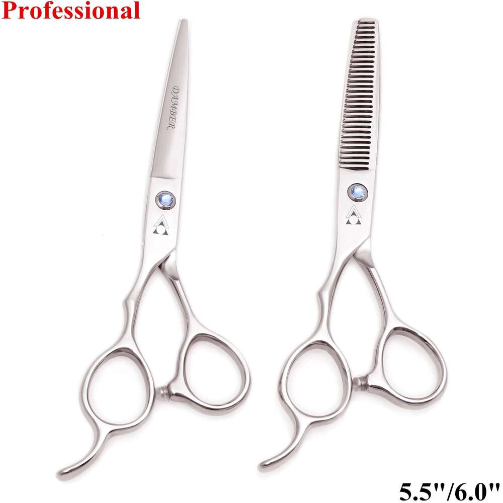 5.5'' 6 7'' Left Hand Professional Hairdressing Scissors Barber Scissor Set Thinning Hair Shears Hairdresser 8001# H260303