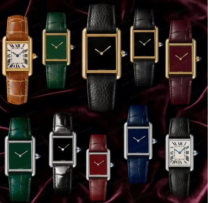 Tanks Watch Women Fashion Lady quartz watch simple appearance modeling imported calfskin sapphire inset suitable for party travel golden generous