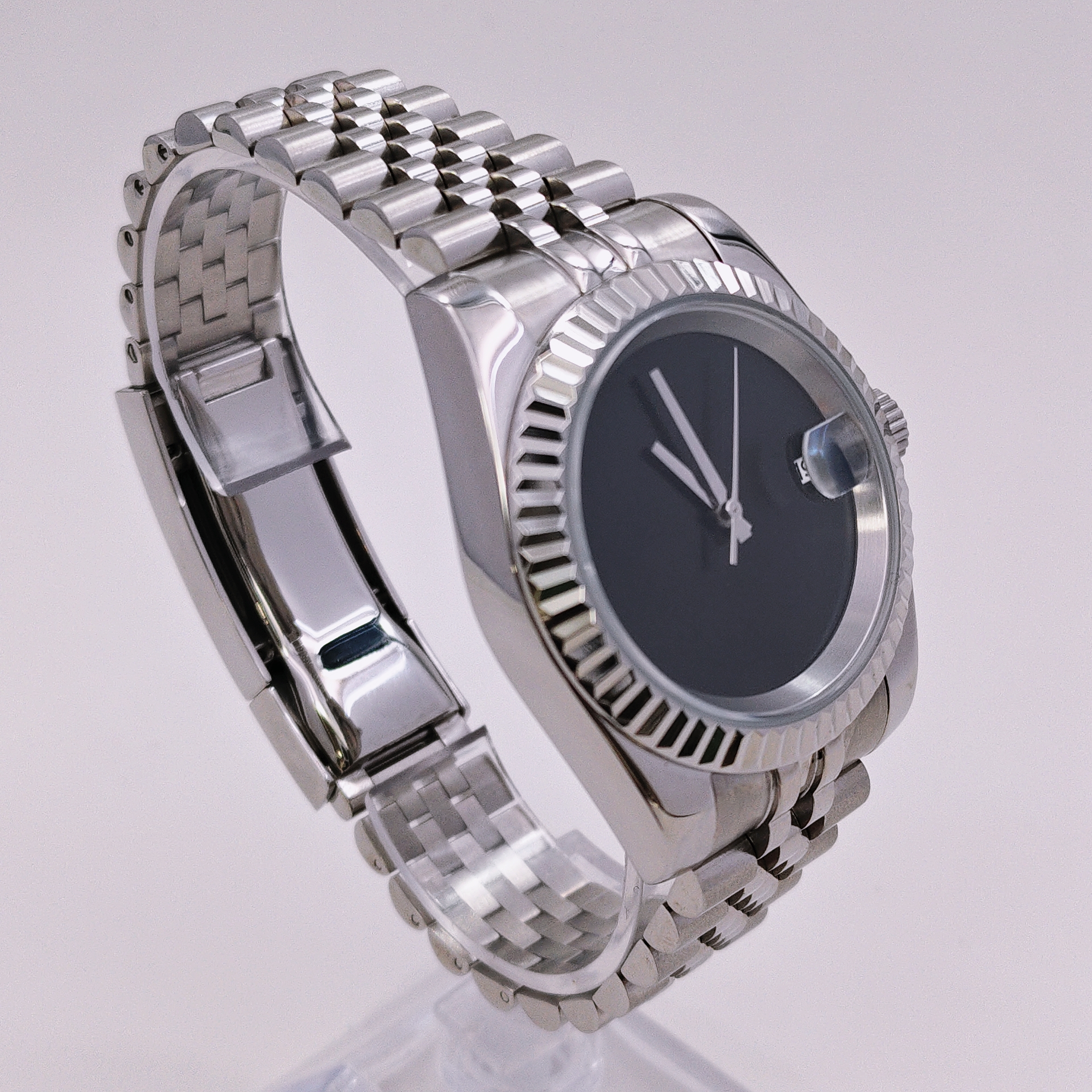 men watch Self Made Diy NH35 Movement Gold Watch Mod 39mm 316L Case 20mm 904L Strap solid Hands sapphire glass Fit Japan NH35 movement No-mark dial 28