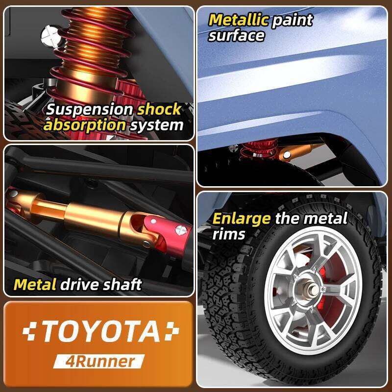 JJRC Hg4-209 Toyota Superbar RC Car 1:18 Scale Alloy Remote Control Simulation Vehicle with Drag Brake Light Gift for Ages 14+ Z260303