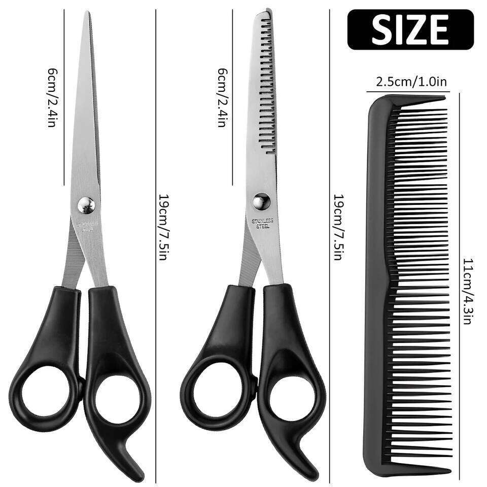 Hair Cutting Scissors Set Stainless Steel Thinning with Flat Comb Home Barber Salon Haircut Scissor Styling Tool H260303
