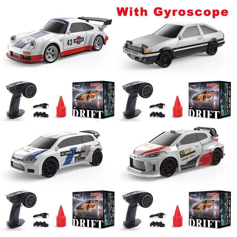 2.4G RC Drift 1/43 4WD Remote Control High Speed Electric Radio Controlled Mini Racing Car Model Boy Toys Hobby Gift Hot Z260303
