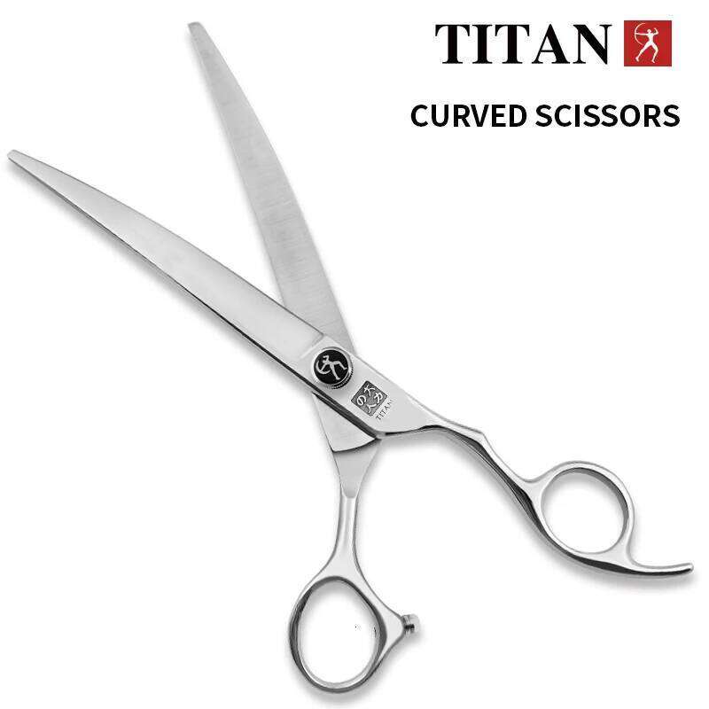titan 7.0 7.5 inch 8.0inch barber professional hair stainless steel scissors curved scissor H260303
