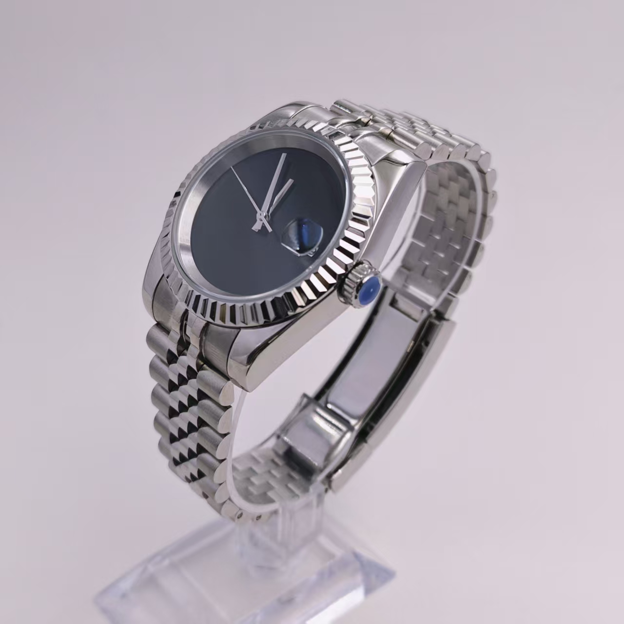 men watch Self Made Diy NH35 Movement Gold Watch Mod 39mm 316L Case 20mm 904L Strap solid Hands sapphire glass Fit Japan NH35 movement No-mark dial 28