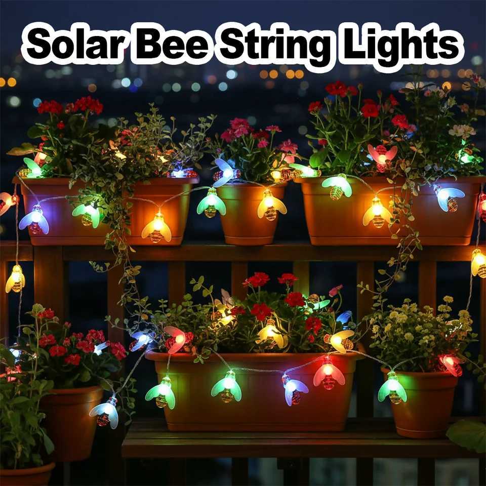5m/7m/12m Led String Light Holiday Decoration Decorative Patio Lights Solar Christmas Backyard Party Fairy Waterproof Cool White H260304