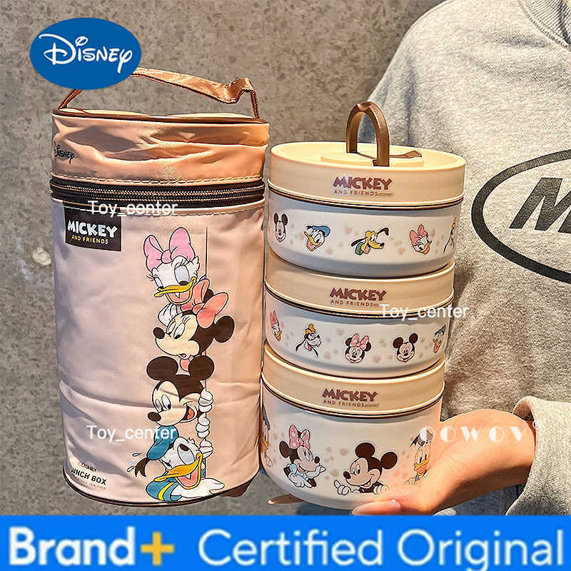 Winnie The Pooh Mickey Cartoon Stainless Steel Food Grade Lunch Box High Aesthetic Value Home Use Bento Box Kitchen Dining Bar H2603041
