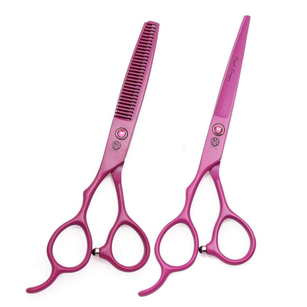 Hairdressing Left Hand Purple Dragon 5.5" Barber Cutting Shears Thinning Professional Hair Scissors Z8001 H260303